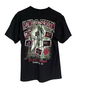 Busch Gardens Mens Shirt Small Howl-O-Scream‎ Halloween Scary Black Amusement